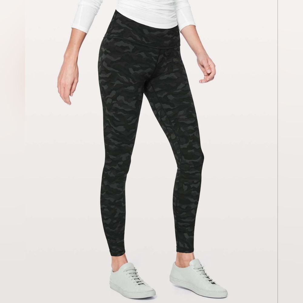 Lululemon Align Pant *Full Length 28"Sequoia Camo Print Deep Coal Black